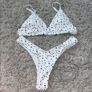 White starry bikini